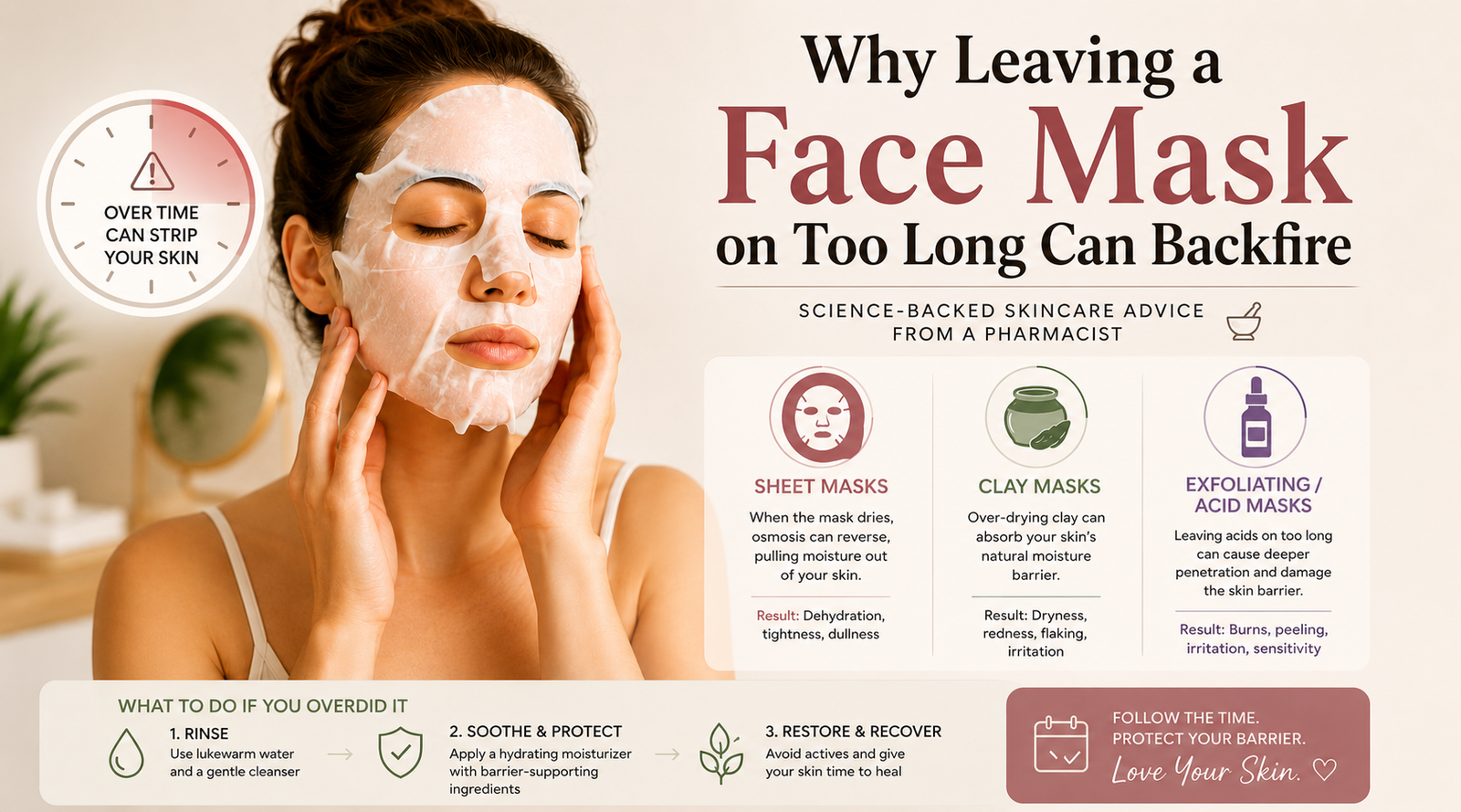 Why Leaving a Face Mask On Too Long Can Backfire