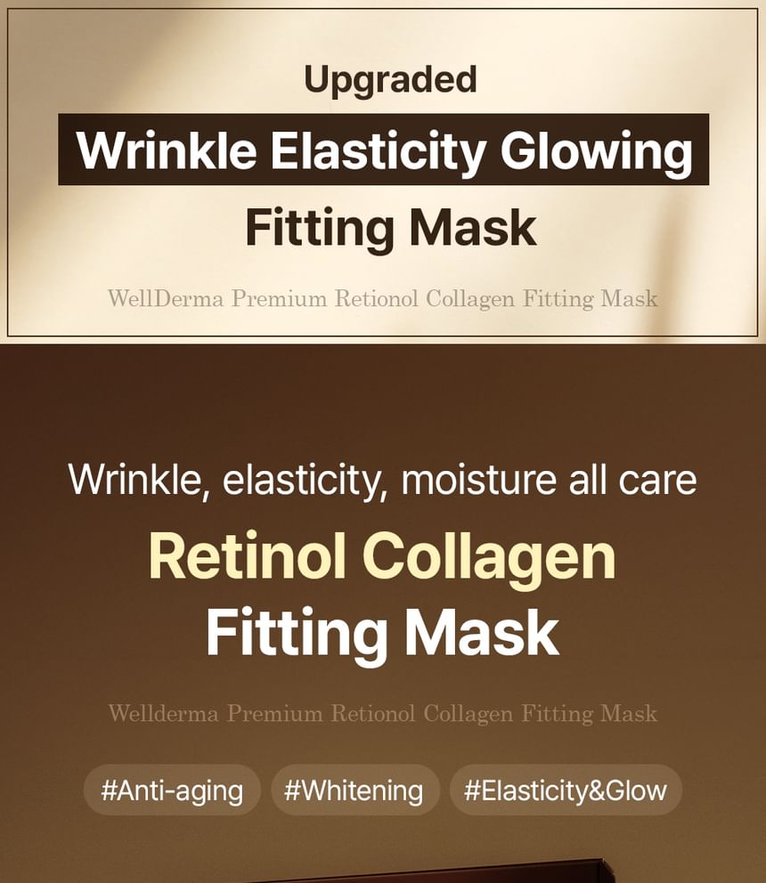 WellDerma Premium Retinol Collagen Lifting Restore Fitting Mask